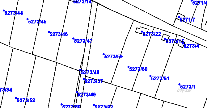 Parcela st. 5273/59 v KÚ Litoměřice, Katastrální mapa