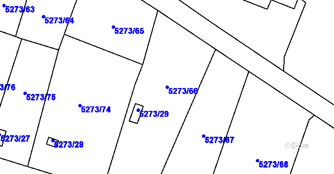 Parcela st. 5273/66 v KÚ Litoměřice, Katastrální mapa