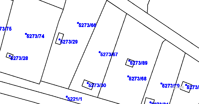 Parcela st. 5273/67 v KÚ Litoměřice, Katastrální mapa