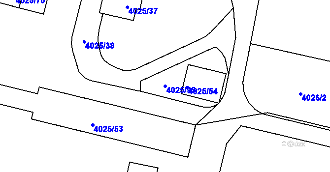 Parcela st. 4025/95 v KÚ Litoměřice, Katastrální mapa
