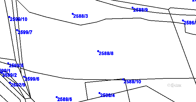 Parcela st. 2588/8 v KÚ Litoměřice, Katastrální mapa