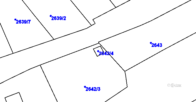 Parcela st. 2642/4 v KÚ Litoměřice, Katastrální mapa