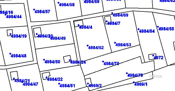 Parcela st. 4984/52 v KÚ Litoměřice, Katastrální mapa