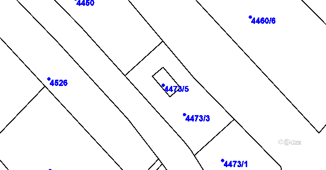 Parcela st. 4473/5 v KÚ Litoměřice, Katastrální mapa