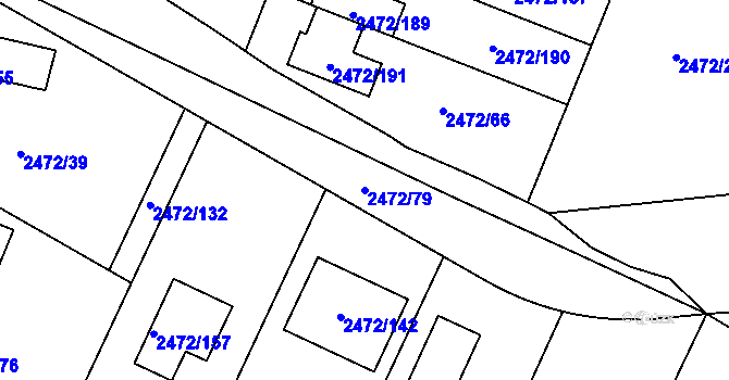 Parcela st. 2472/79 v KÚ Litoměřice, Katastrální mapa