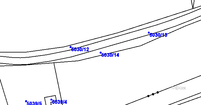 Parcela st. 5030/14 v KÚ Litoměřice, Katastrální mapa