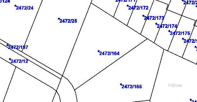 Parcela st. 2472/164 v KÚ Litoměřice, Katastrální mapa
