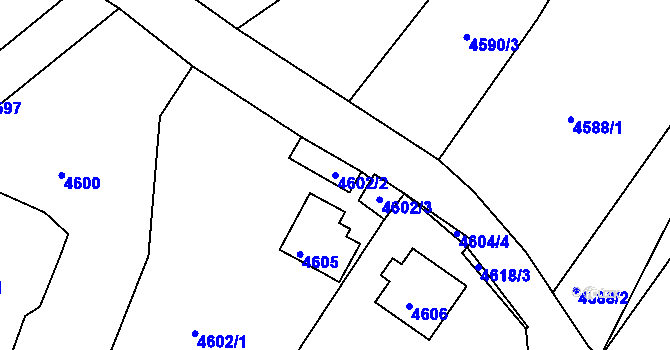 Parcela st. 4602/2 v KÚ Litoměřice, Katastrální mapa