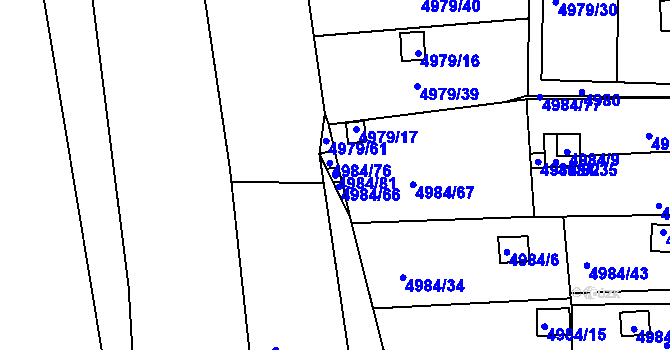 Parcela st. 4984/81 v KÚ Litoměřice, Katastrální mapa