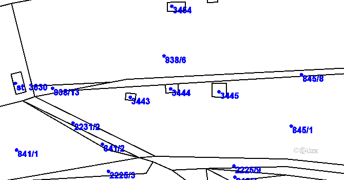 Parcela st. 2962 v KÚ Litomyšl, Katastrální mapa