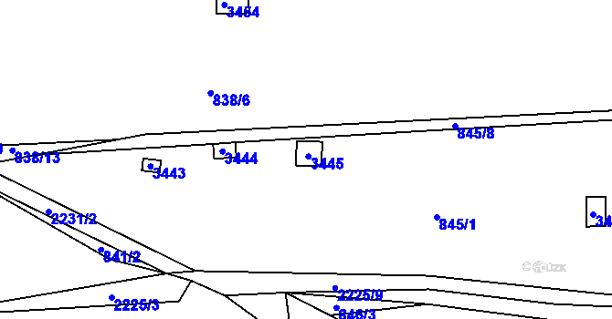 Parcela st. 2963 v KÚ Litomyšl, Katastrální mapa