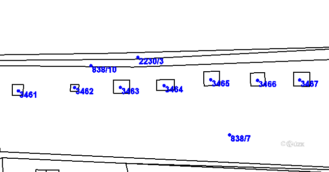 Parcela st. 2986 v KÚ Litomyšl, Katastrální mapa