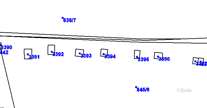 Parcela st. 3000 v KÚ Litomyšl, Katastrální mapa