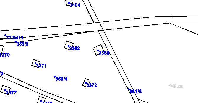 Parcela st. 3038 v KÚ Litomyšl, Katastrální mapa