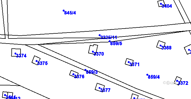 Parcela st. 3039 v KÚ Litomyšl, Katastrální mapa