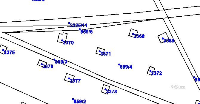 Parcela st. 3040 v KÚ Litomyšl, Katastrální mapa