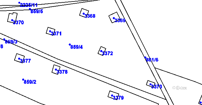 Parcela st. 3041 v KÚ Litomyšl, Katastrální mapa