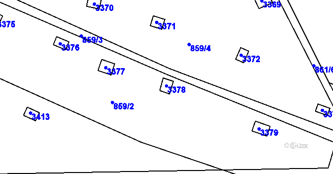 Parcela st. 3047 v KÚ Litomyšl, Katastrální mapa