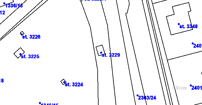 Parcela st. 3229 v KÚ Litomyšl, Katastrální mapa