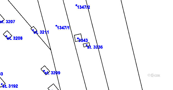 Parcela st. 3236 v KÚ Litomyšl, Katastrální mapa