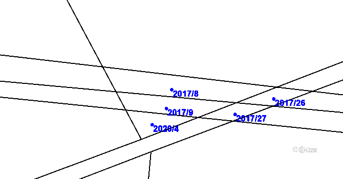 Parcela st. 2017/8 v KÚ Litomyšl, Katastrální mapa