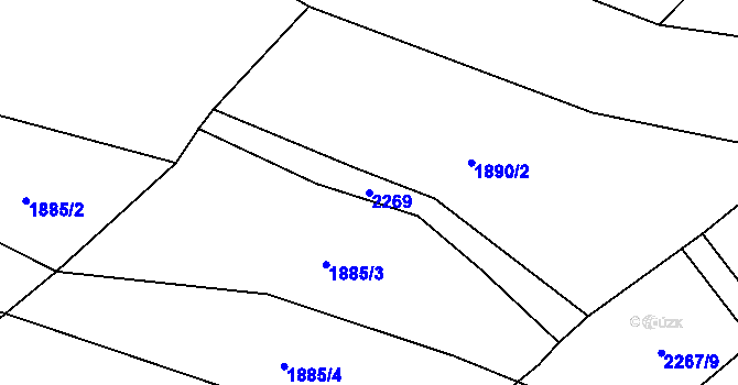 Parcela st. 2269 v KÚ Litomyšl, Katastrální mapa