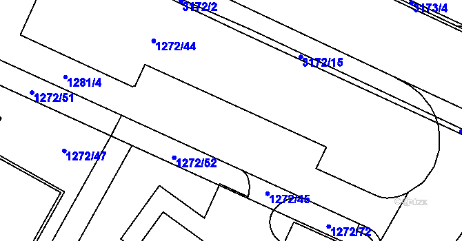 Parcela st. 1274/15 v KÚ Litomyšl, Katastrální mapa