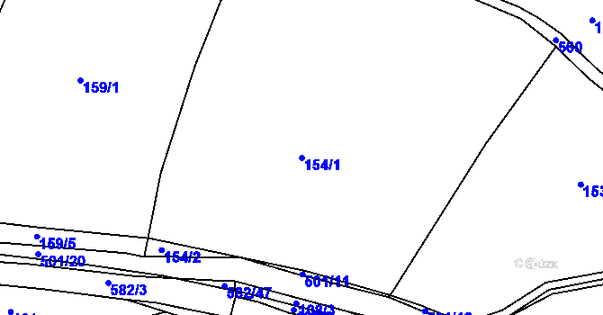Parcela st. 154/1 v KÚ Nedošín, Katastrální mapa