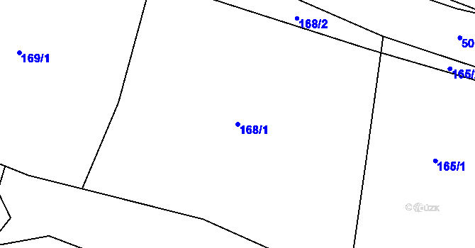 Parcela st. 168/1 v KÚ Nedošín, Katastrální mapa