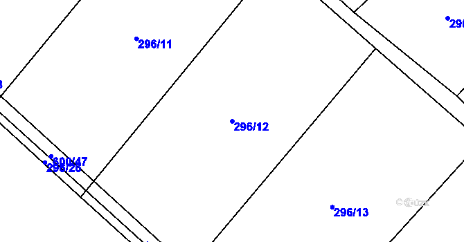Parcela st. 296/12 v KÚ Nedošín, Katastrální mapa