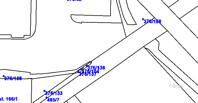 Parcela st. 376/40 v KÚ Nedošín, Katastrální mapa