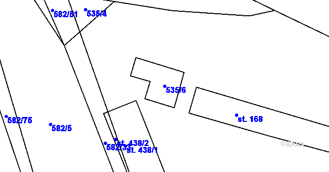 Parcela st. 535/6 v KÚ Nedošín, Katastrální mapa