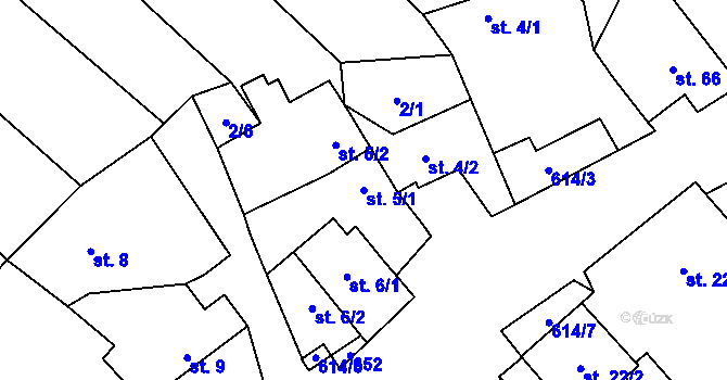 Parcela st. 5/1 v KÚ Litostrov, Katastrální mapa