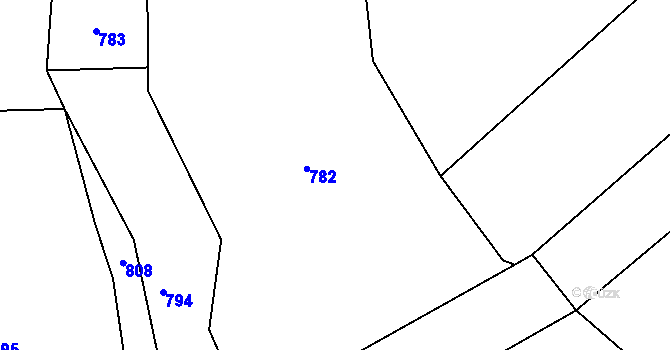 Parcela st. 124/21 v KÚ Litostrov, Katastrální mapa