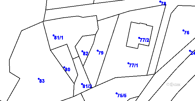 Parcela st. 79 v KÚ Lítov, Katastrální mapa