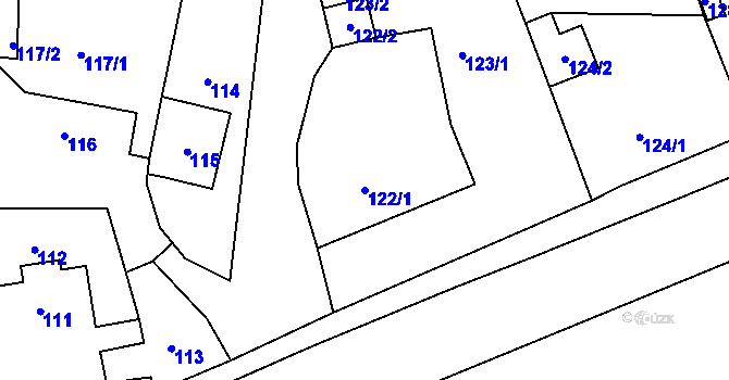 Parcela st. 122/1 v KÚ Lítov, Katastrální mapa