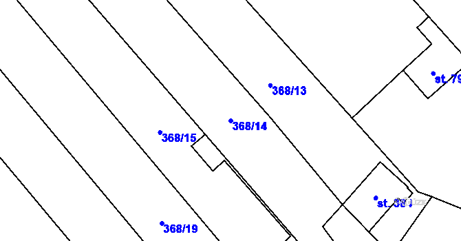 Parcela st. 368/14 v KÚ Litovany, Katastrální mapa