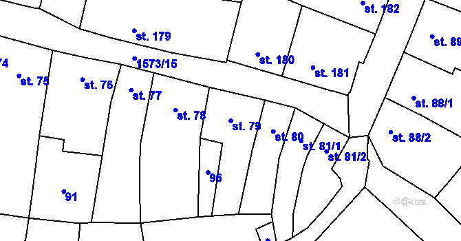 Parcela st. 79 v KÚ Litovel, Katastrální mapa