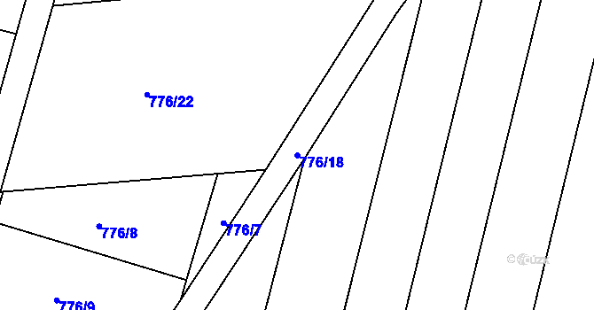Parcela st. 776/18 v KÚ Litovel, Katastrální mapa