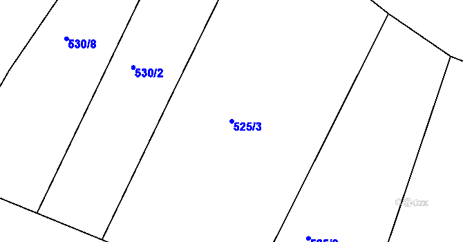 Parcela st. 525/3 v KÚ Litovel, Katastrální mapa