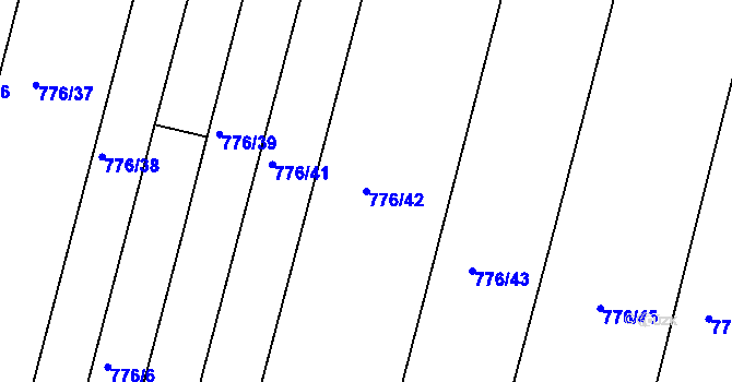 Parcela st. 776/42 v KÚ Litovel, Katastrální mapa