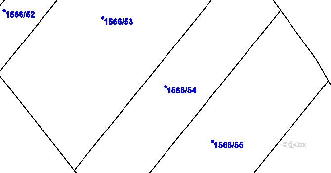 Parcela st. 1566/54 v KÚ Litovel, Katastrální mapa