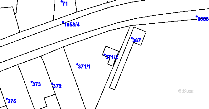 Parcela st. 371/2 v KÚ Litultovice, Katastrální mapa