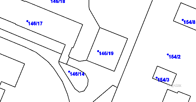 Parcela st. 146/19 v KÚ Litultovice, Katastrální mapa