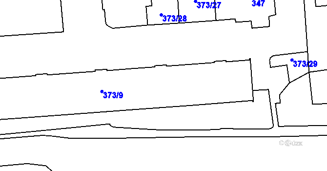 Parcela st. 373/12 v KÚ Horní Litvínov, Katastrální mapa