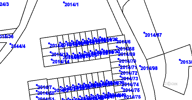 Parcela st. 2014/29 v KÚ Horní Litvínov, Katastrální mapa