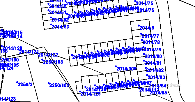 Parcela st. 2014/57 v KÚ Horní Litvínov, Katastrální mapa