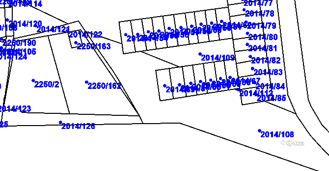 Parcela st. 2014/89 v KÚ Horní Litvínov, Katastrální mapa