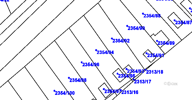 Parcela st. 2354/94 v KÚ Horní Litvínov, Katastrální mapa