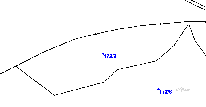 Parcela st. 172/2 v KÚ Růžodol, Katastrální mapa